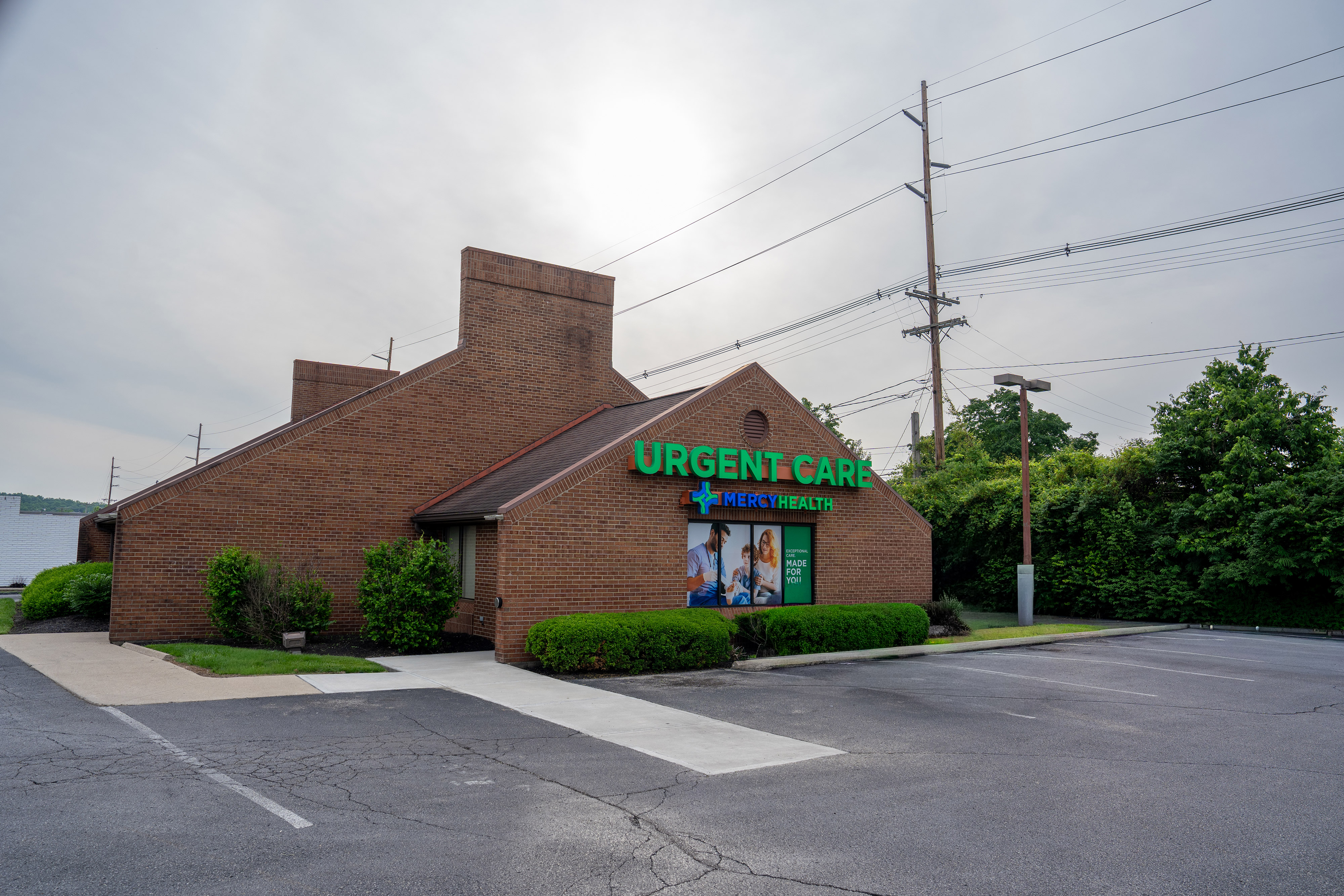 exterior of Mercy Health Urgent Care, Hamilton